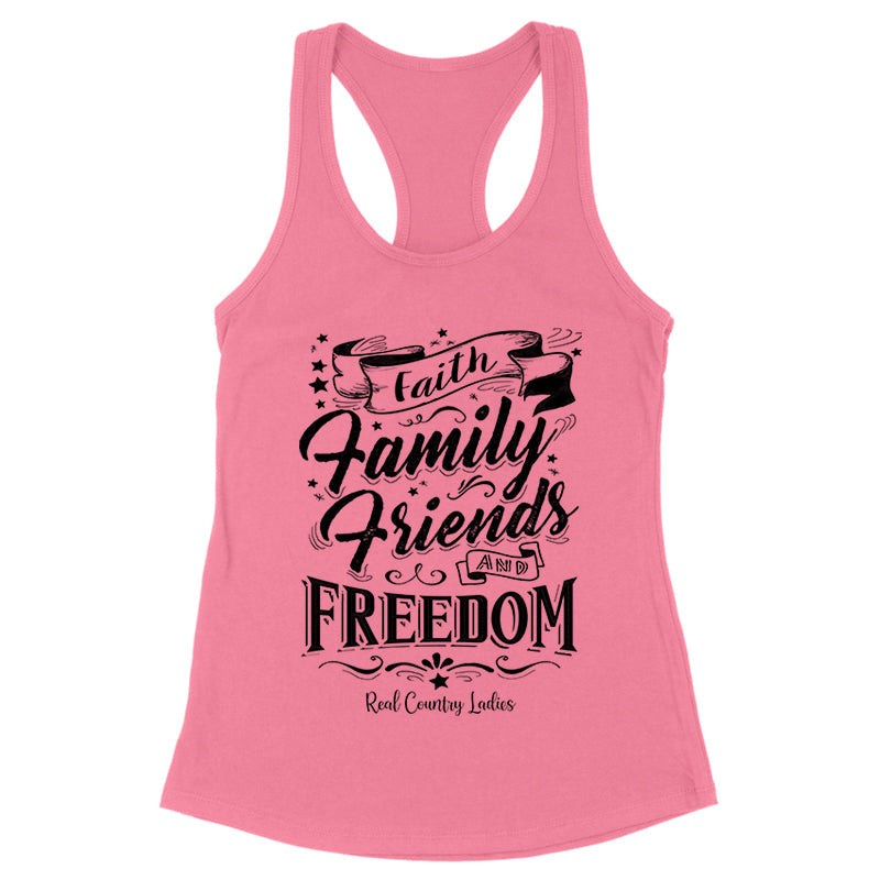 Black Friday | Faith Family Friends Black Print Front Apparel