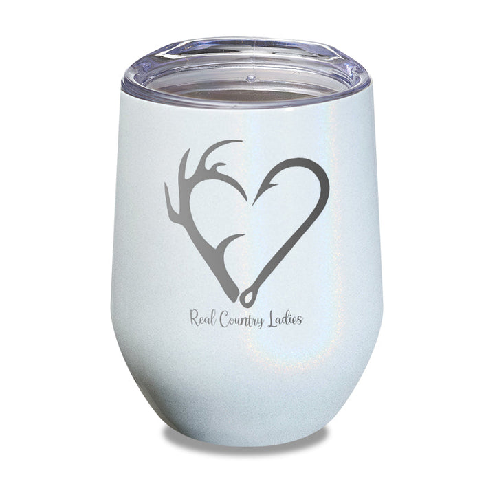 Black Friday | Hunting Fishing Heart Laser Etched Tumbler