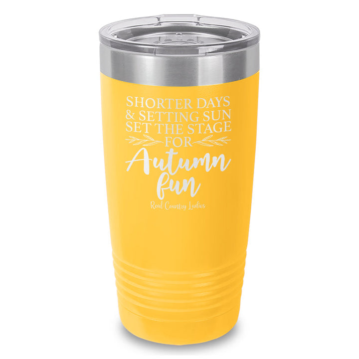 Black Friday | Shorter Days And Setting Sun Laser Etched Tumbler