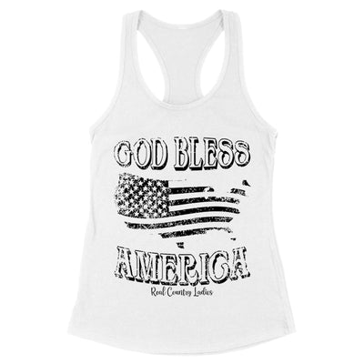 Blowout |  God Bless America Black Print Front Apparel