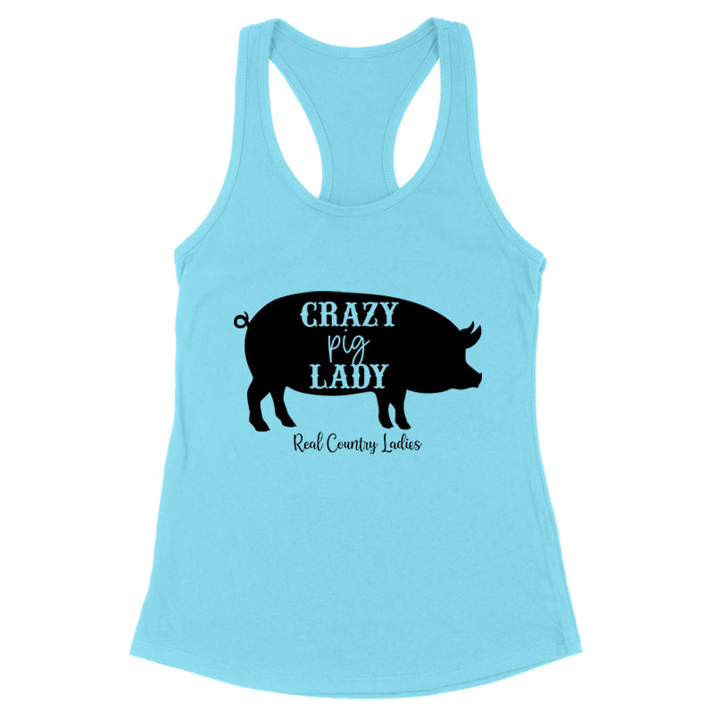 Blowout |  Crazy Pig Lady Black Print Apparel