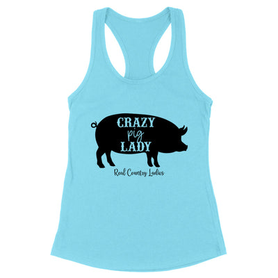 Blowout |  Crazy Pig Lady Black Print Apparel