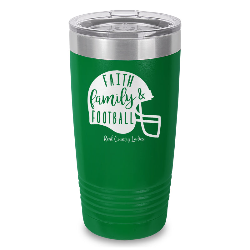 Black Friday | Faith Family Football Laser Etched Tumbler