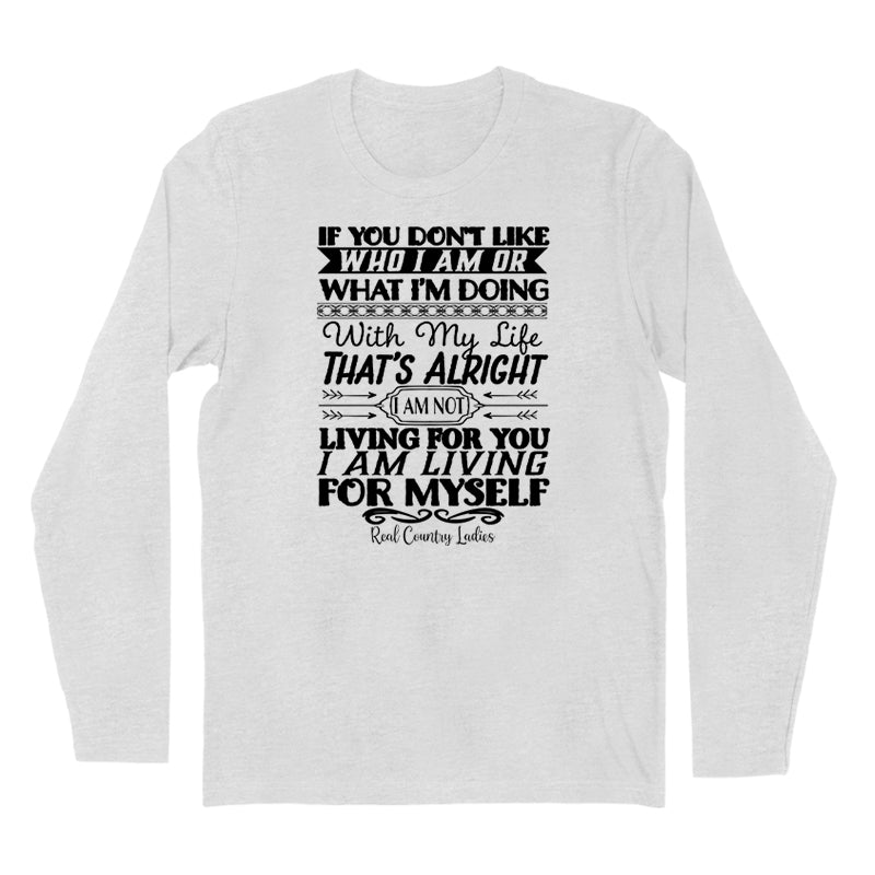 Blowout | I Am Living For Myself Black Print Hoodies & Long Sleeves