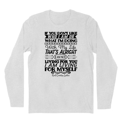 Blowout | I Am Living For Myself Black Print Hoodies & Long Sleeves