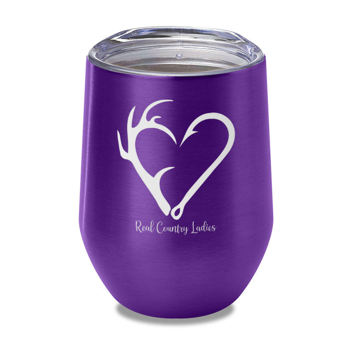 Black Friday | Hunting Fishing Heart Laser Etched Tumbler