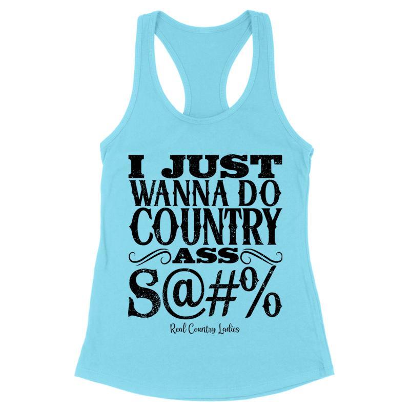 Blowout |  Country Ass Shit Black Print Front Apparel