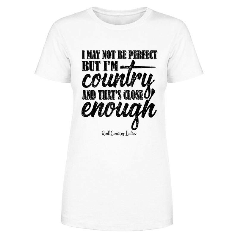 Blowout |  I May Not Be Perfect Black Print Front Apparel