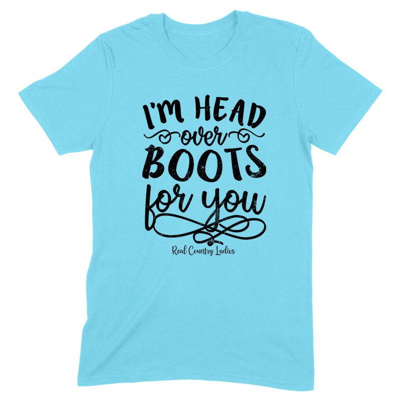 Blowout |  I'm Head Over Boots For You Black Print Front Apparel