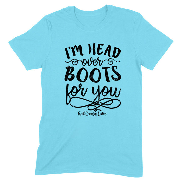 Black Friday | I'm Head Over Boots For You Black Print Front Apparel