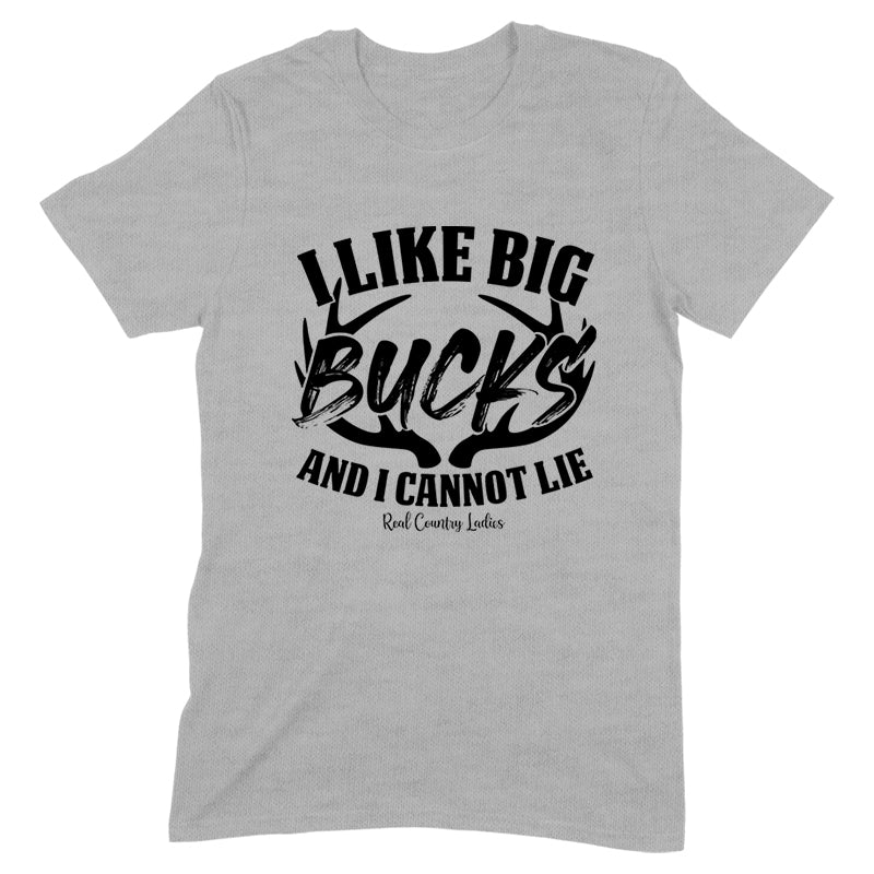 Blowout |  I Like Big Bucks Black Print Front Apparel