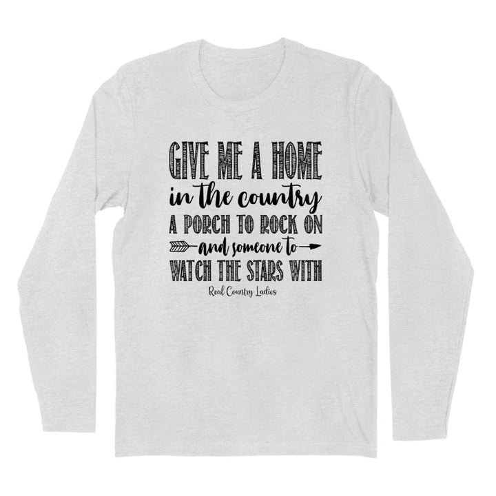 Black Friday | Give Me A Home In The Country Black Print Hoodies & Long Sleeves