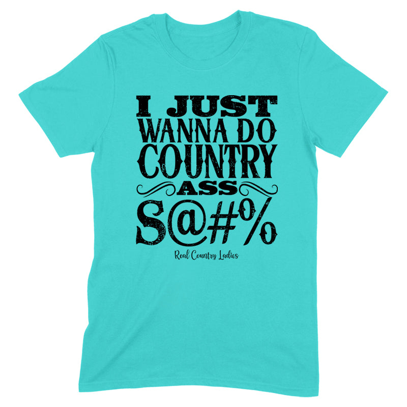 Blowout |  Country Ass Shit Black Print Front Apparel