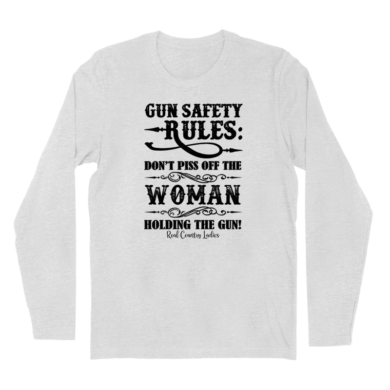 Blowout | Gun Safety Rules Black Print Hoodies & Long Sleeves