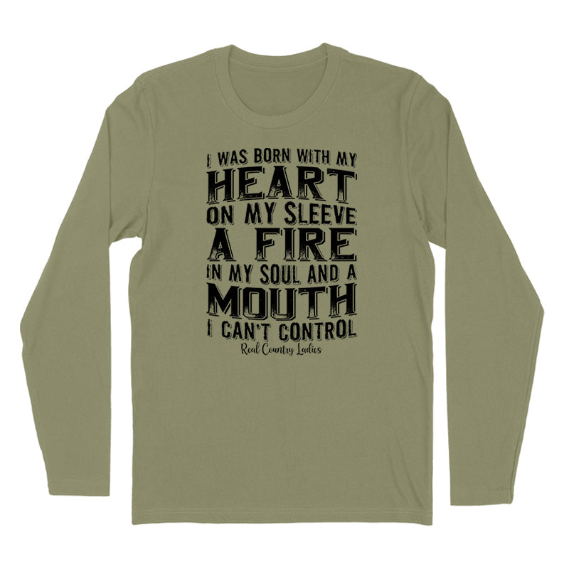 Blowout | A Mouth I Can't Control Black Print Hoodies & Long Sleeves