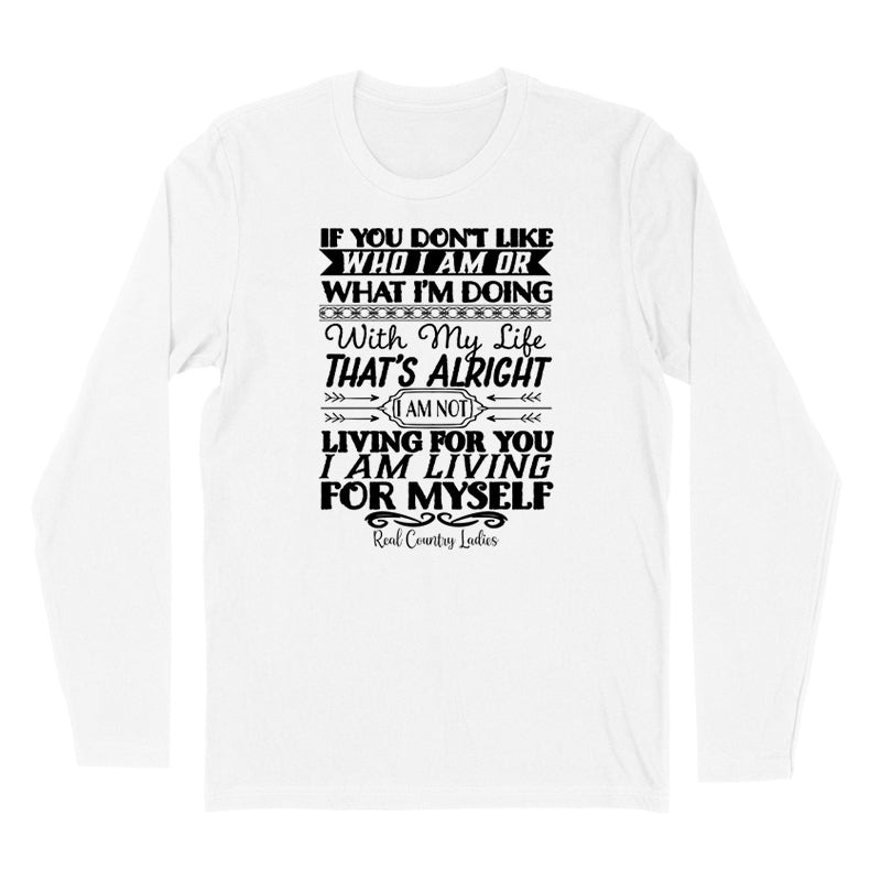 Blowout | I Am Living For Myself Black Print Hoodies & Long Sleeves