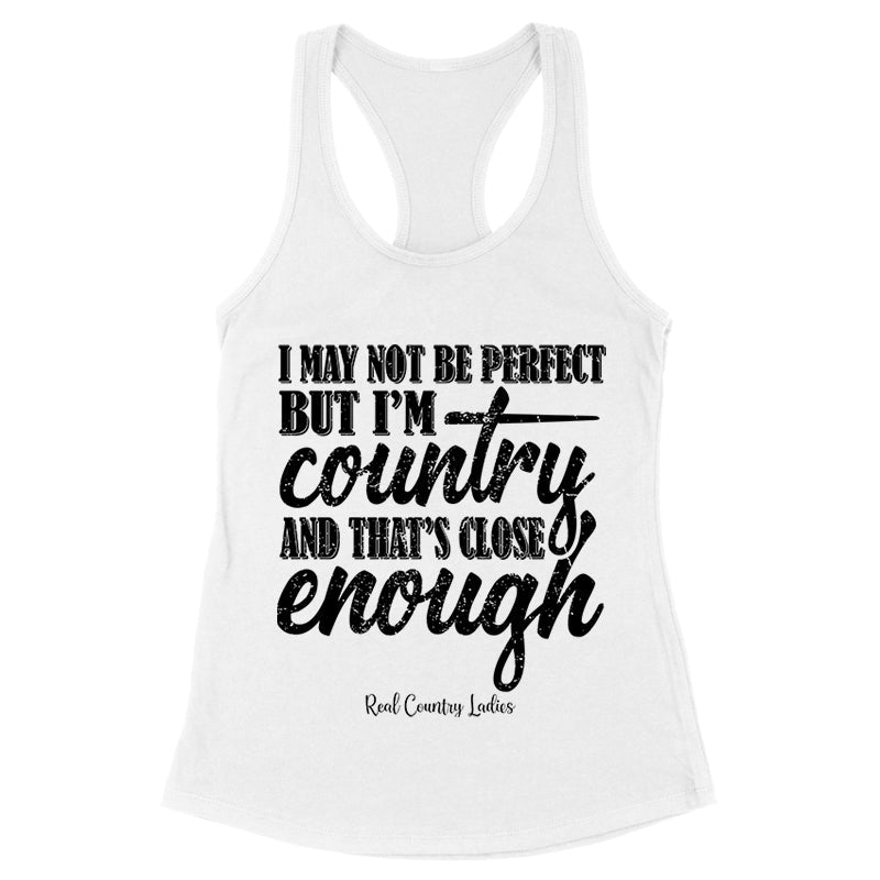 Blowout |  I May Not Be Perfect Black Print Front Apparel