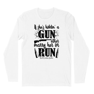 Blowout | If She's Holdin' A Gun Black Print Hoodies & Long Sleeves