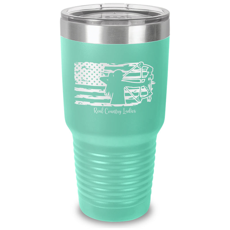 Black Friday | Bow USA Flag Laser Etched Tumbler