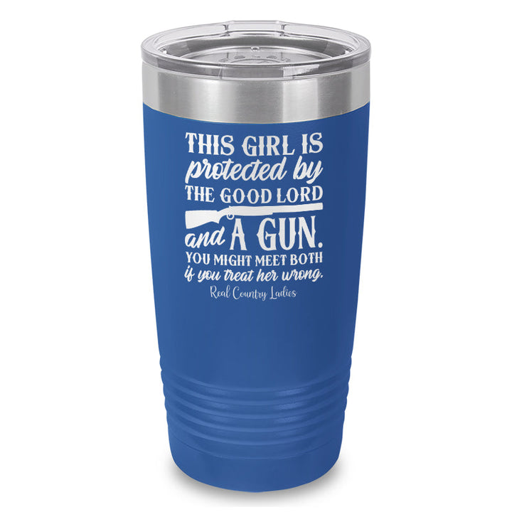 Black Friday | The Good Lord And A Gun Laser Etched Tumbler