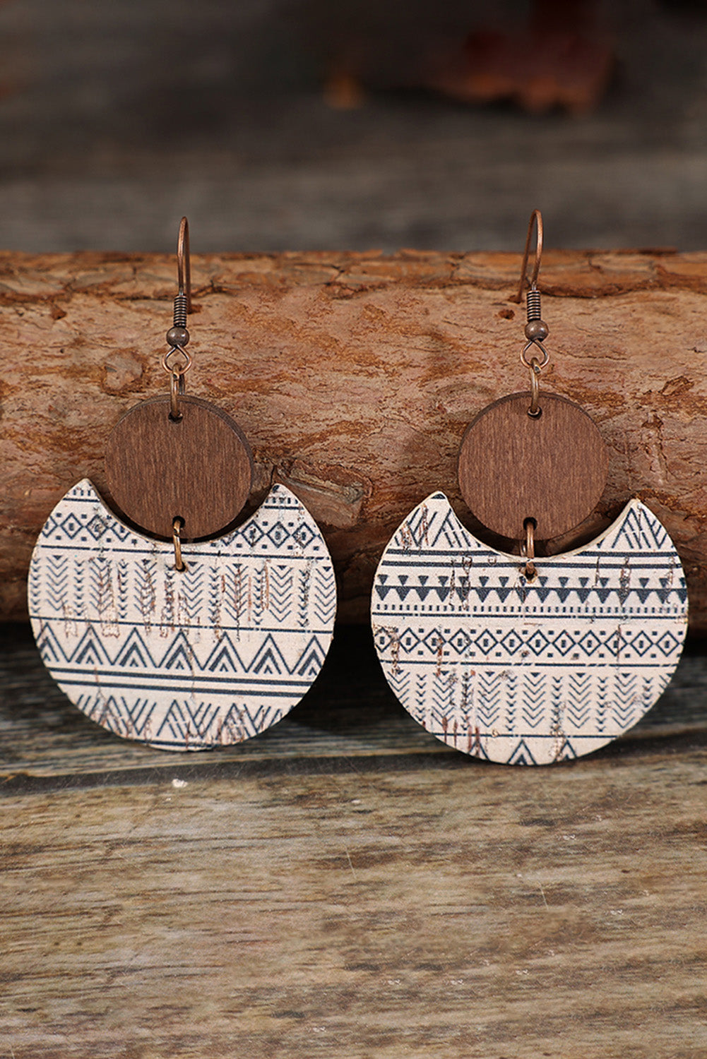 Geometric Wood Earrings