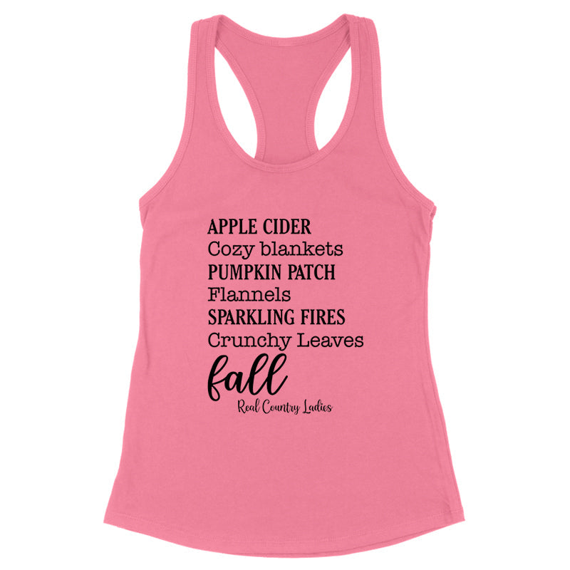 Falling For Deals | Apple Cider Cozy Blankets Black Print Front Apparel