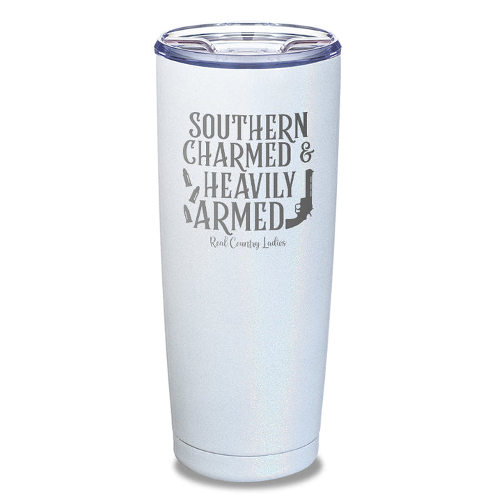 Black Friday | Southern Charmed And Heavily Armed Laser Etched Tumbler