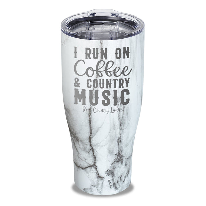 Black Friday | I Run On Coffee And Country Music Laser Etched Tumbler