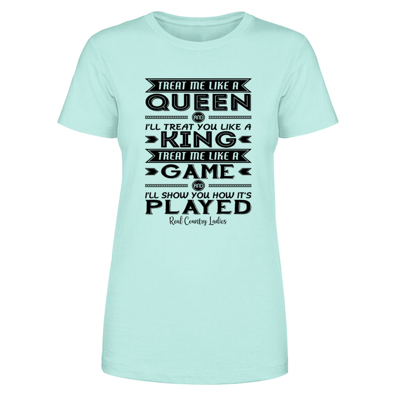 Blowout |  Like A Queen Black Print Front Apparel