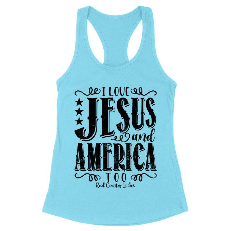 Black Friday | I Love Jesus And America Too Black Print Front Apparel