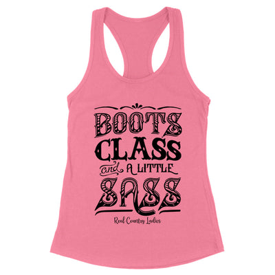 Blowout |  Boots Class And A Little Sass Black Print Front Apparel