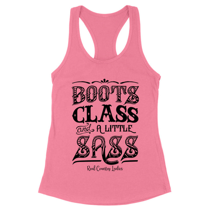 Black Friday | Boots Class And A Little Sass Black Print Front Apparel