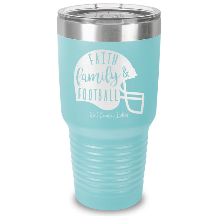 Black Friday | Faith Family Football Laser Etched Tumbler