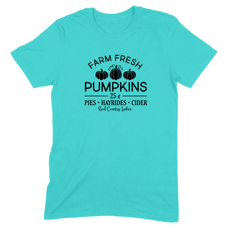 Falling For Deals | Farm Fresh Pumpkins Black Print Front Apparel