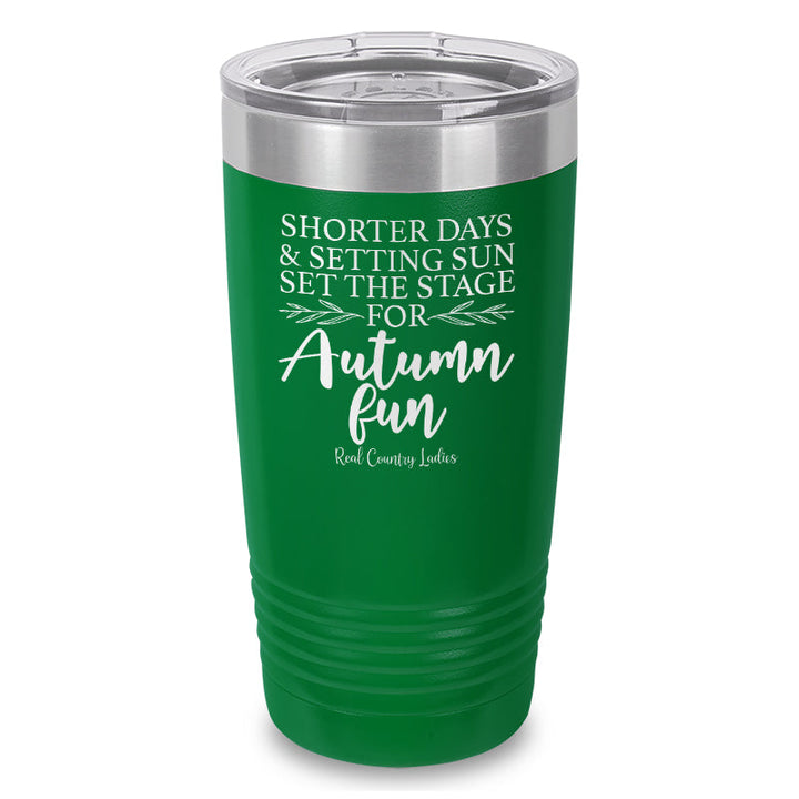 Black Friday | Shorter Days And Setting Sun Laser Etched Tumbler