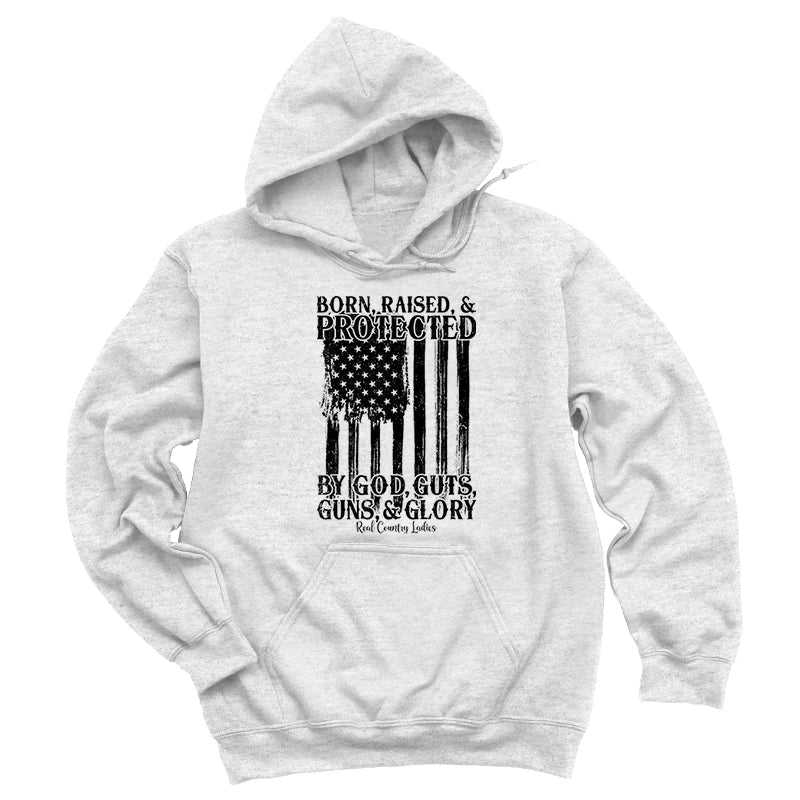 Blowout | Born Raised And Protected Black Print Hoodies & Long Sleeves