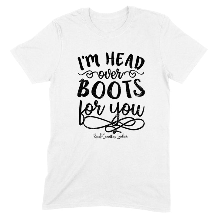 Black Friday | I'm Head Over Boots For You Black Print Front Apparel