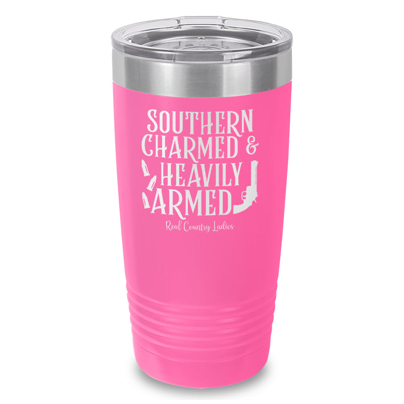 Black Friday | Southern Charmed And Heavily Armed Laser Etched Tumbler