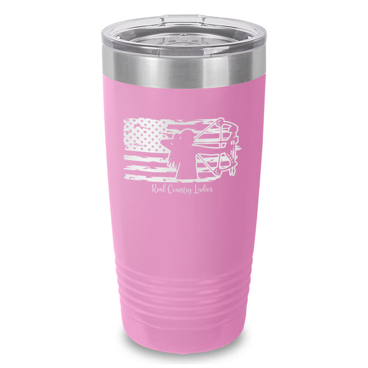 Black Friday | Bow USA Flag Laser Etched Tumbler