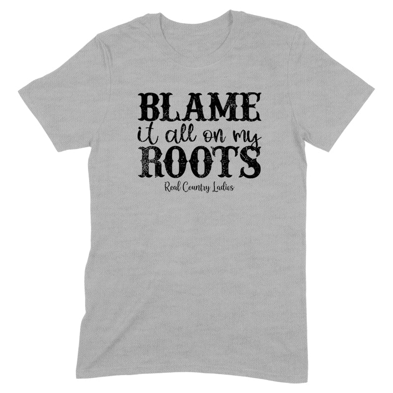 Black Friday | Blame It All On My Roots Black Print Front Apparel