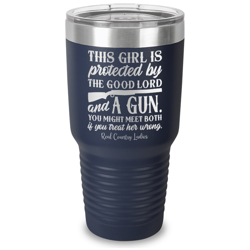 Black Friday | The Good Lord And A Gun Laser Etched Tumbler