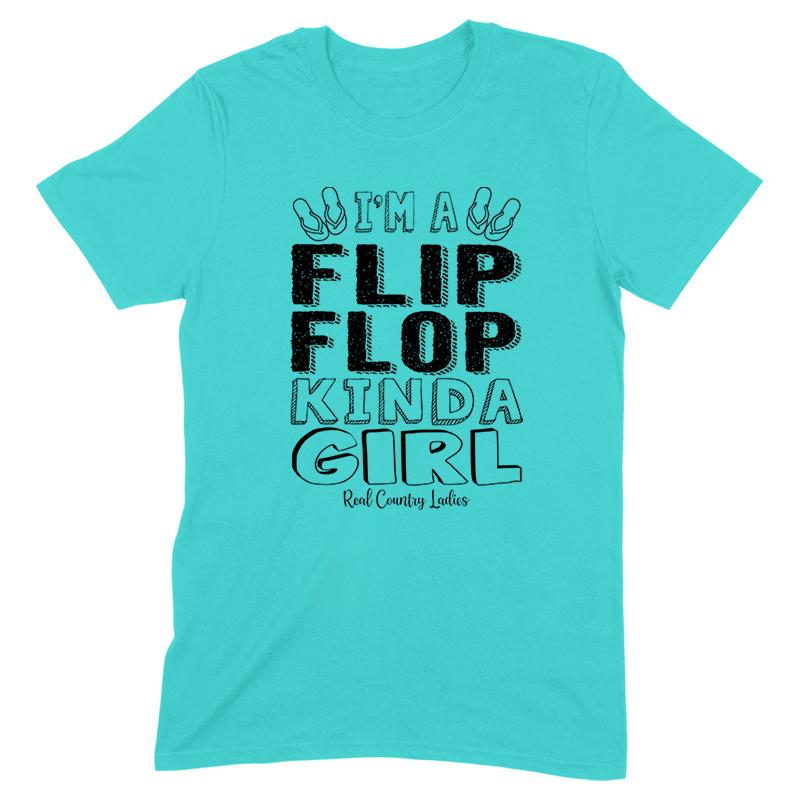 Blowout |  I'm A Flip Flop Kinda Girl Black Print Front Apparel