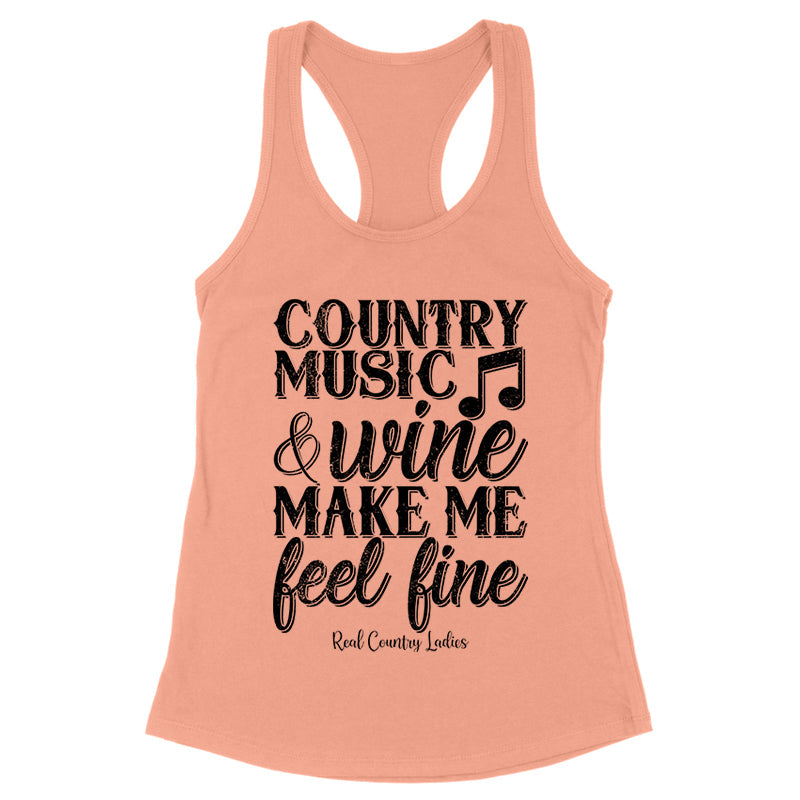 Black Friday | Country Music And Wine Black Print Front Apparel