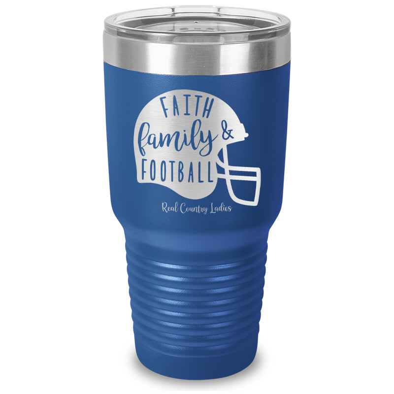 Black Friday | Faith Family Football Laser Etched Tumbler