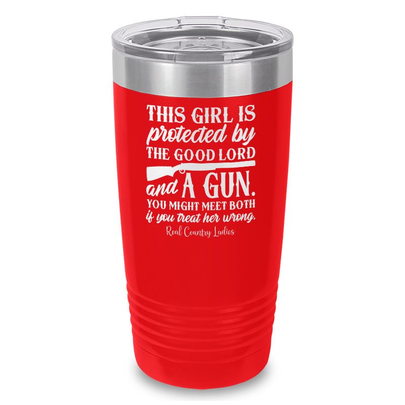 Black Friday | The Good Lord And A Gun Laser Etched Tumbler