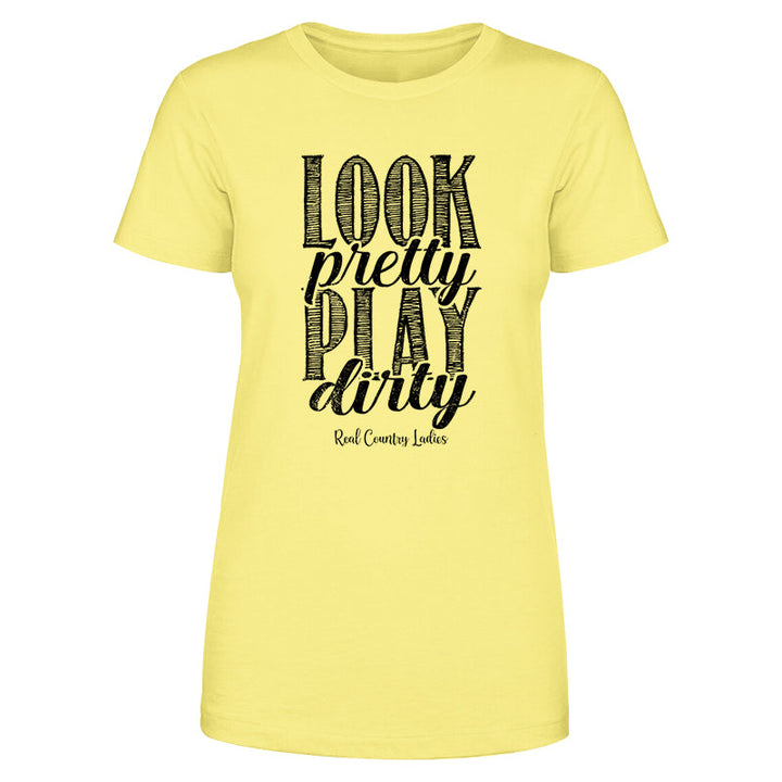 Black Friday | Look Pretty Play Dirty Black Print Front Apparel