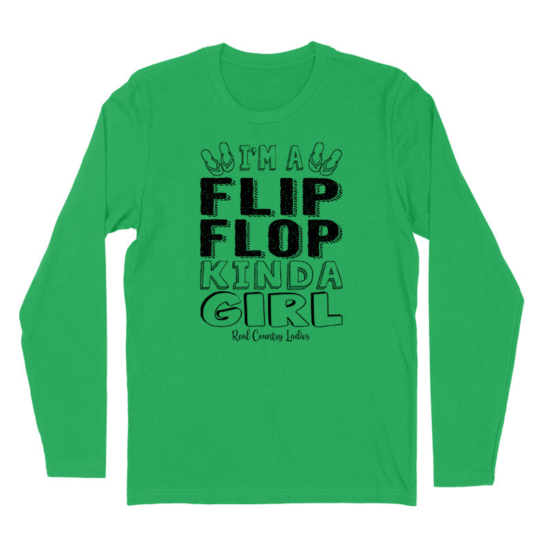 Blowout | I'm A Flip Flop Kinda Girl Black Print Hoodies & Long Sleeves