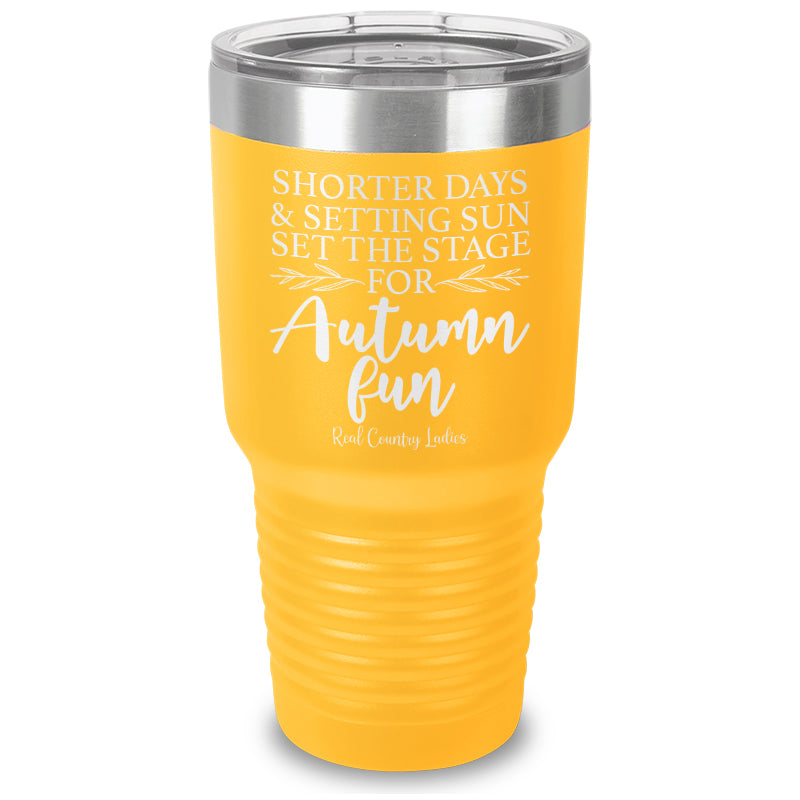 Black Friday | Shorter Days And Setting Sun Laser Etched Tumbler