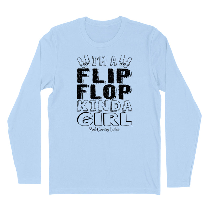 Blowout | I'm A Flip Flop Kinda Girl Black Print Hoodies & Long Sleeves