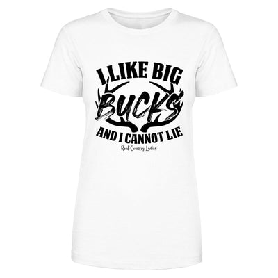 Blowout |  I Like Big Bucks Black Print Front Apparel